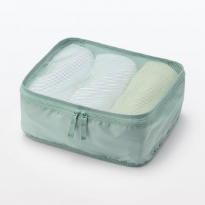 Muji Polyester Gusset Kulturbeutel Damen Mintfarben | DF0D5K42S