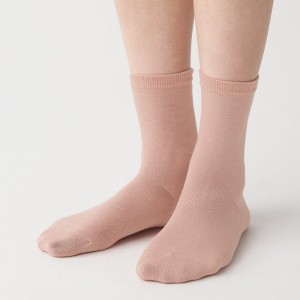 Muji Right Angle 3 Layer Loose Top Socken Damen Rosa | PP6E1N18S