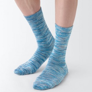 Muji Right Angle Excess Yarn 3 Pair Socken Herren Blau | OD5C7G21O