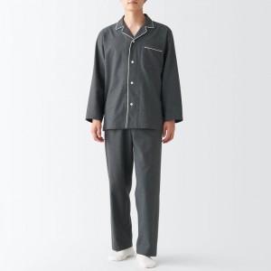 Muji Side Seamless Flannel Pyjama Damen Grau | SS5Z8N16X