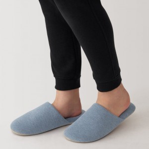 Muji Soft Hausschuhe Herren Blau | UE0P5K29K
