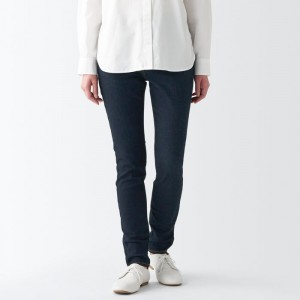 Muji Super Stretch Denim Skinny Jeans Damen Navy | IF1C9Q14J