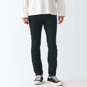 Muji Super Stretch Denim Skinny Jeans Herren Schwarz | XA2U1A43K