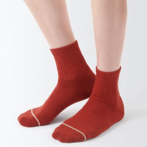 Muji Warm Pile Cotton Short Socken Damen Rot | IZ7R5L88U