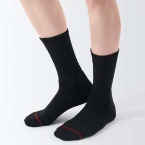 Muji Warm Pile Cotton Socken Damen Schwarz | ZE2I5S02B
