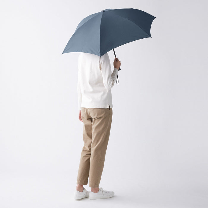 Muji 2-Way Foldable Regenschirme Damen Navy | XK0D2V96Q