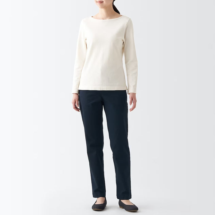 Muji 4-Way Stretch Chino Slim Tapered Hose Damen Navy | OD4C7N08V