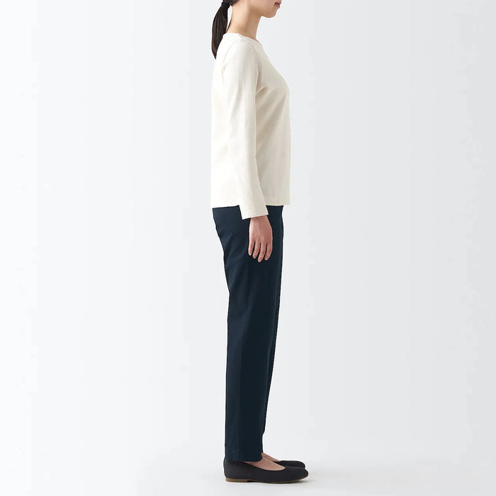 Muji 4-Way Stretch Chino Slim Tapered Hose Damen Navy | OD4C7N08V