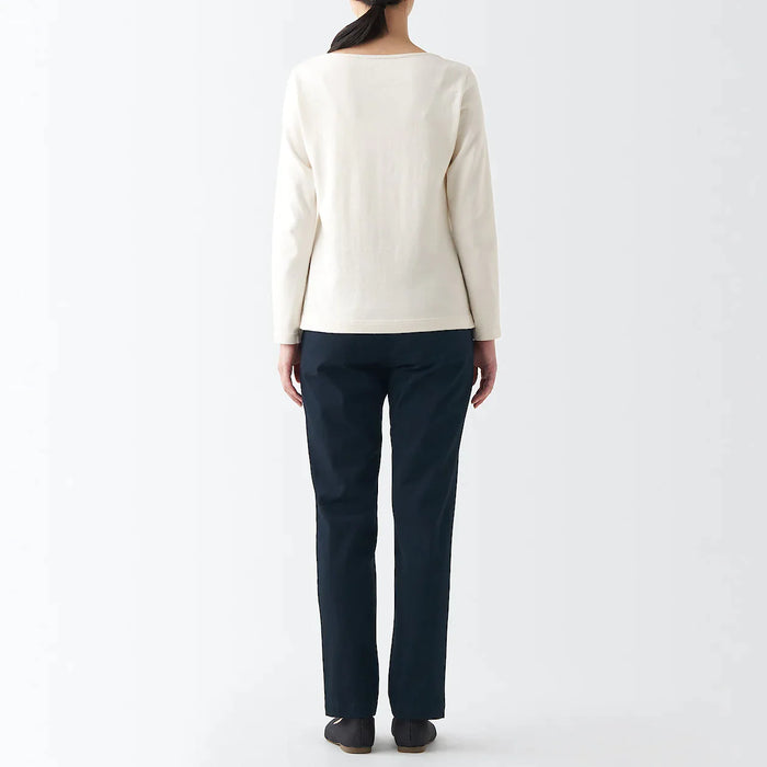 Muji 4-Way Stretch Chino Slim Tapered Hose Damen Navy | OD4C7N08V
