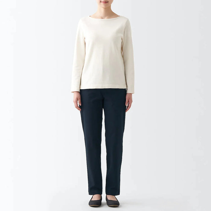 Muji 4-Way Stretch Chino Slim Tapered Hose Damen Navy | OD4C7N08V