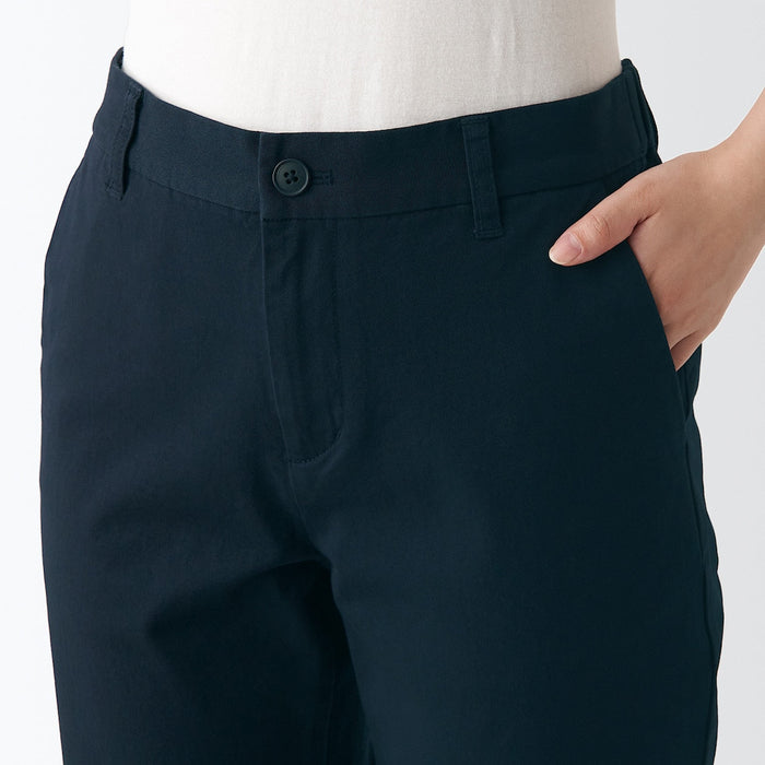 Muji 4-Way Stretch Chino Slim Tapered Hose Damen Navy | OD4C7N08V