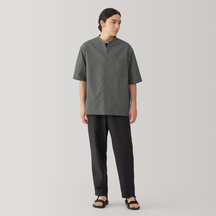 Muji Breathable Half Sleeve Collar Hemd Herren Grau | OQ5I4A97I