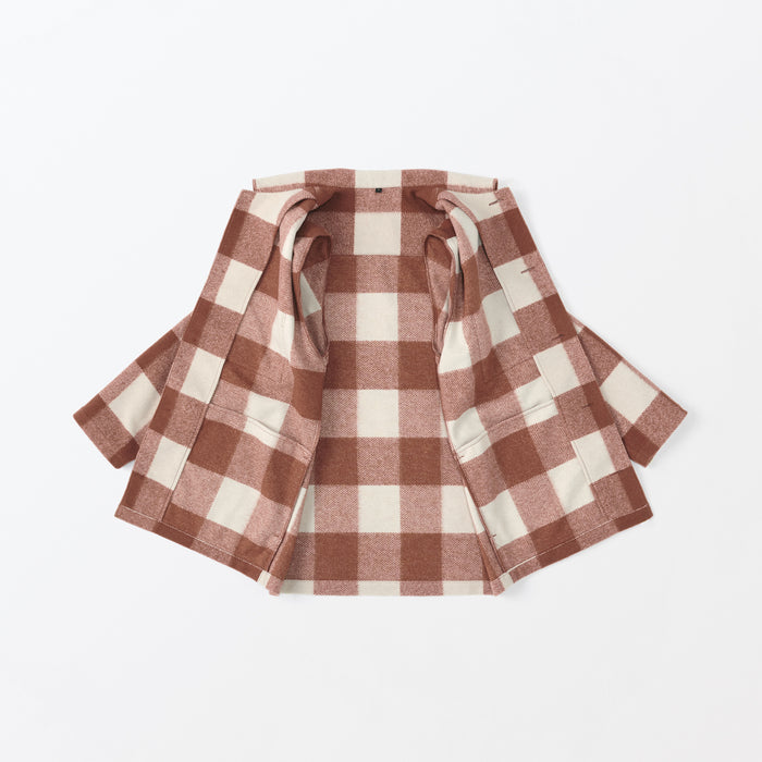 Muji Brushed Stretch Checkered Shirt Jacken Herren Rot | LE7P2I31V