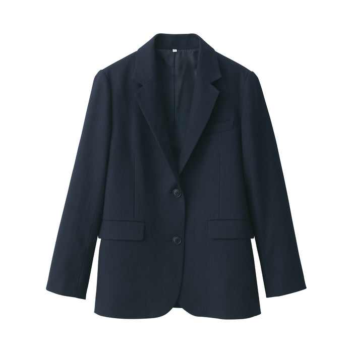 Muji Brushed Tailored Jacken Damen Navy | AQ0S9X85V