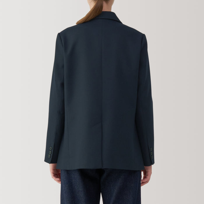 Muji Brushed Tailored Jacken Damen Navy | AQ0S9X85V