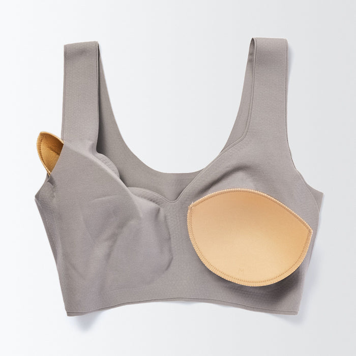 Muji Complete Seamless Half Top BHs Damen Rosa | QM6B6P24R