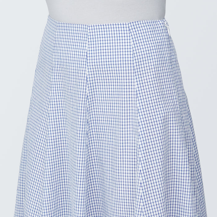 Muji Cool Touch Broadcloth Patterned Flared Röcke Damen Blau | KK7L2M71R
