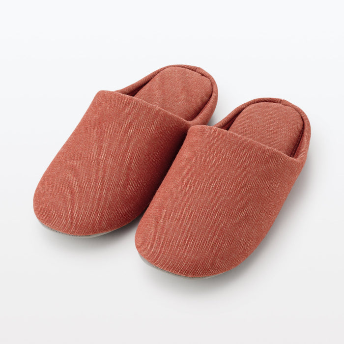 Muji Cotton Plain Weave Insole Hausschuhe Herren Rot | QC6D9Q87H