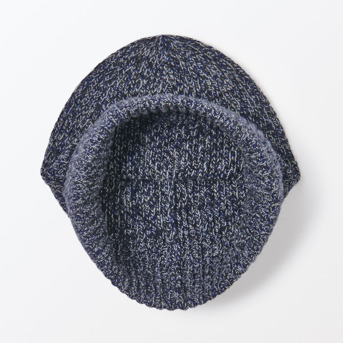 Muji Excess Yarn Mütze Herren Navy | LZ2U5U67D