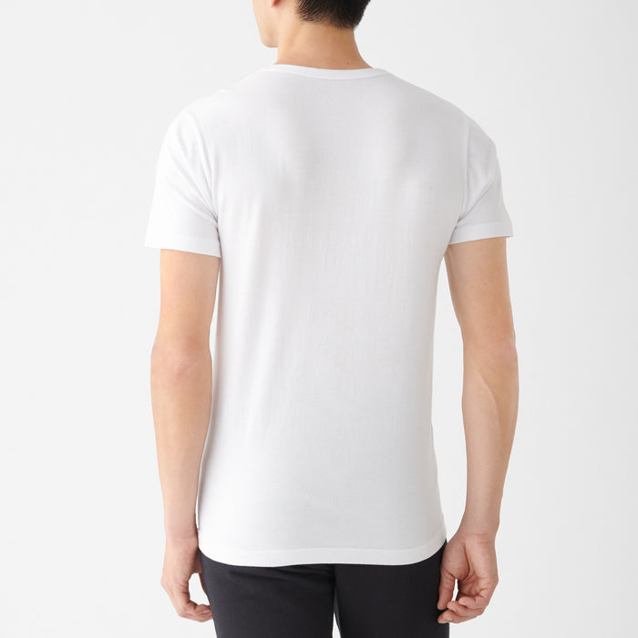 Muji Heat Generating Cotton Crew Neck Short Sleeve T-shirts Herren Weiß | SG0Q7B41R