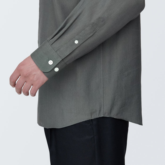 Muji Hemp Blend Long Sleeve Hemd Herren Grau | SX4B1P51E