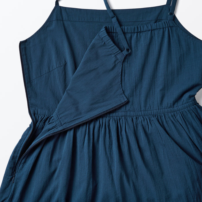 Muji High Twisted Veil Camisole Kleid Damen Blau | YB6K1R17R