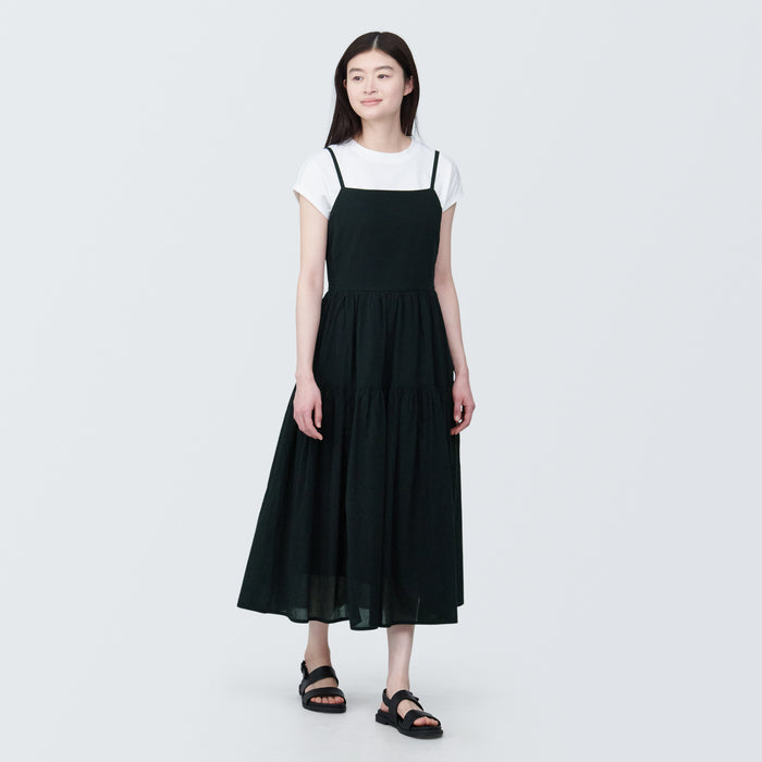 Muji High Twisted Veil Camisole Kleid Damen Blau | YB6K1R17R
