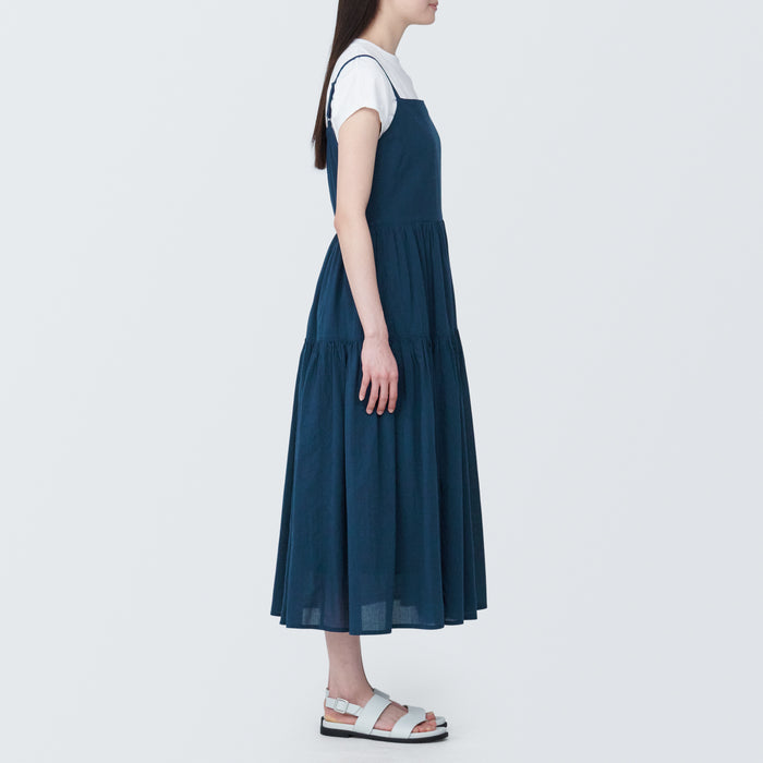 Muji High Twisted Veil Camisole Kleid Damen Blau | YB6K1R17R