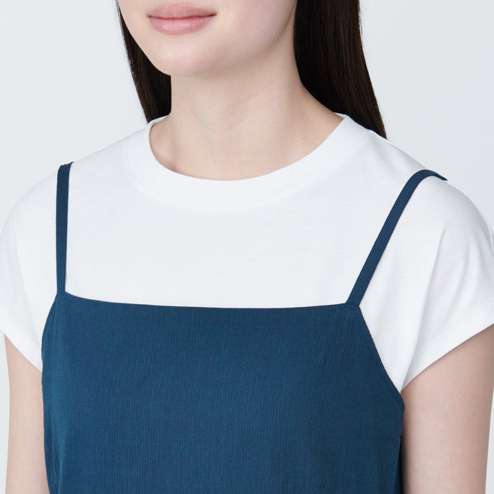Muji High Twisted Veil Camisole Kleid Damen Blau | YB6K1R17R