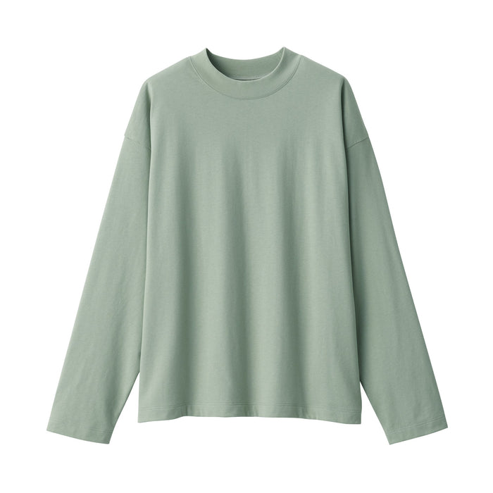 Muji Jersey Crew Neck Long Sleeve T-shirts Damen Grün | GW7J8U85F