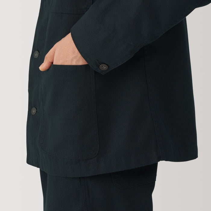 Muji Kapok Blend Canvas Coverall Jacken Herren Schwarz | TN1X6E57H