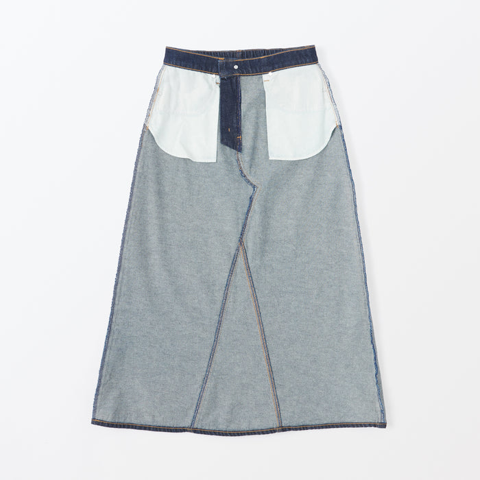 Muji Kapok Blend Denim A-Line Röcke Damen Navy | TJ4N8R92O