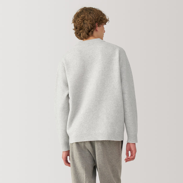 Muji Labo Milled Wool Mock Neck Pullover Herren Grau | RH6J1H16Z
