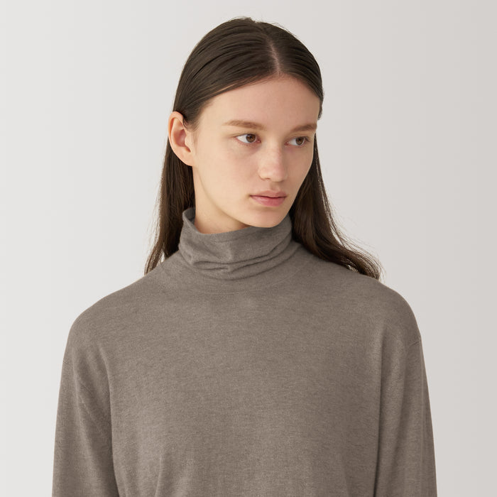 Muji Labo Natural Cashmere Turtleneck Pullover Damen Grau | MA5Y0S15L