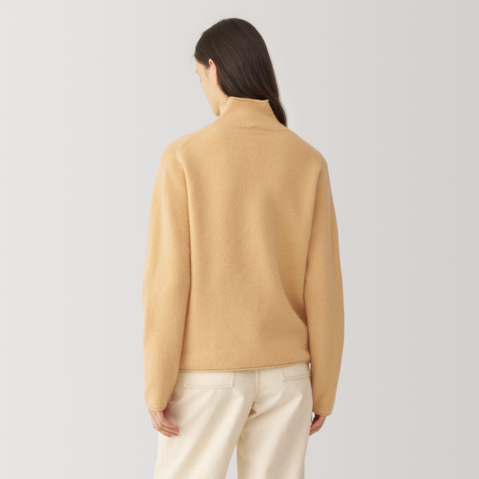 Muji Labo Yak Wool Blend Turtleneck Pullover Damen Beige | TU0Q5S99X