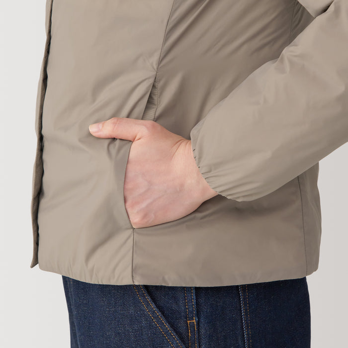 Muji Lightweight Down Collarless Jacken Damen Grau | KU9D6V45B
