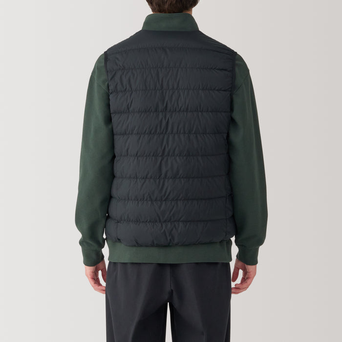 Muji Lightweight Down Collarless Weste Herren Schwarz | DX6D8G16X