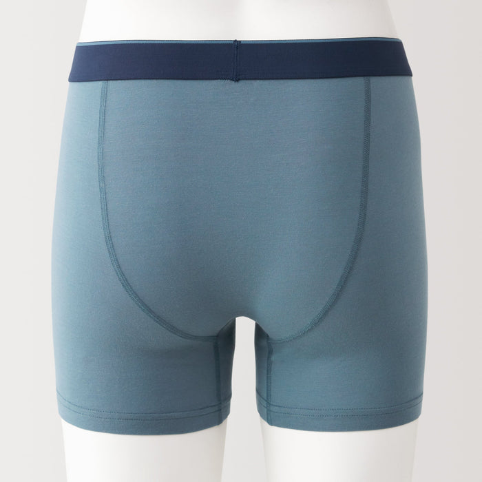 Muji Lyocell Blend Front Open Boxer Slip Herren Blau | NF8A4Q24F