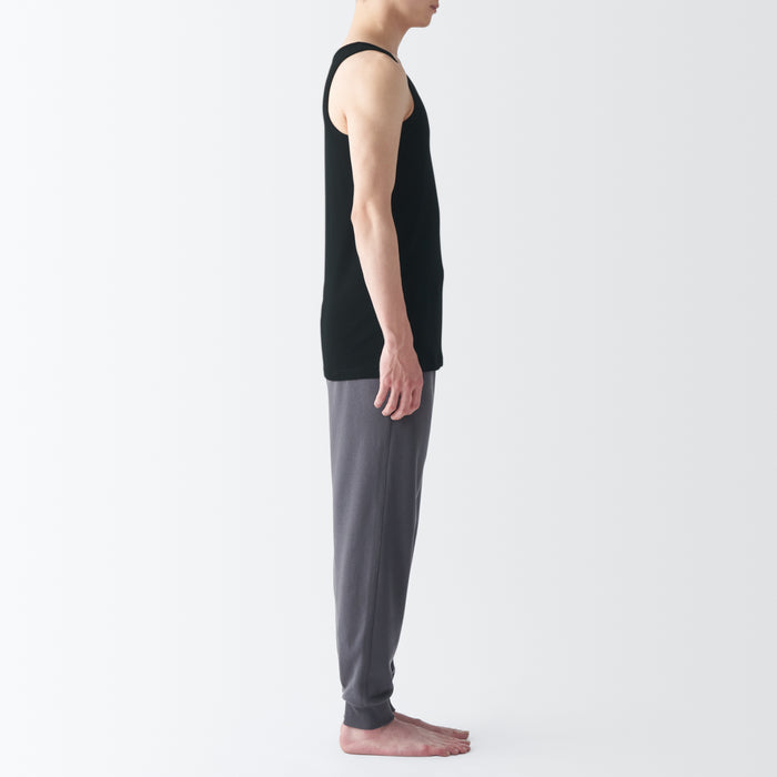 Muji Moisture Wicking Cotton Tanktop Herren Schwarz | IX3M2L06D