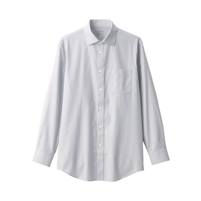 Muji Non-Iron Semi Wide Collar Hemd Herren Weiß | TK4R1Z82P