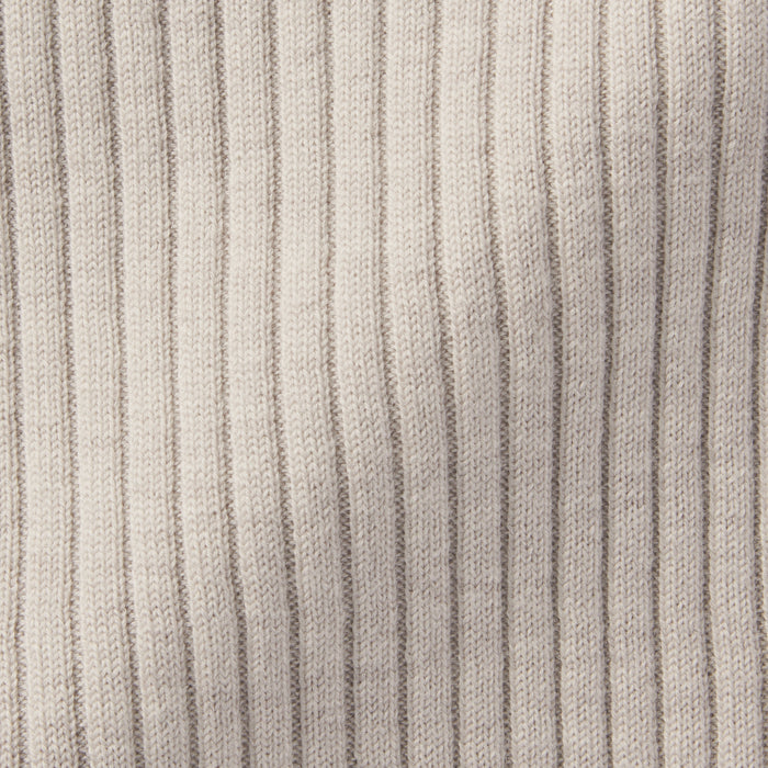 Muji Non-Itchy Washable Wide Ribbed Turtleneck Pullover Damen Weiß | RV7J2O16K