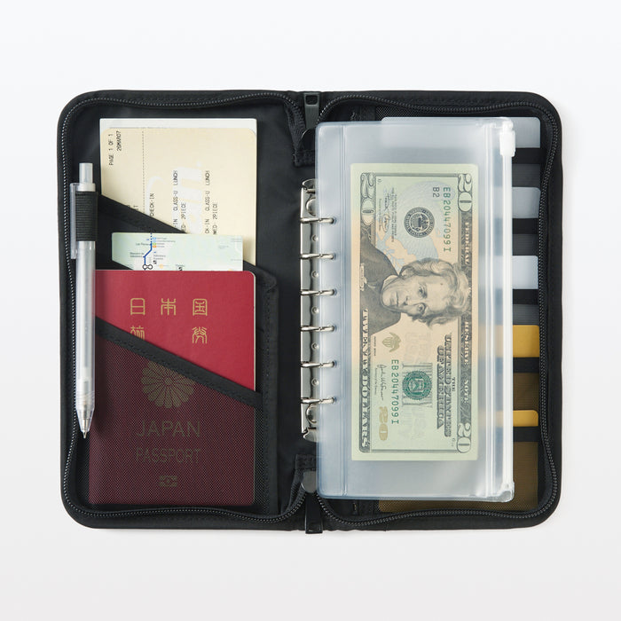 Muji Pocket Passinhaber Damen Schwarz | PN4W6Q06J
