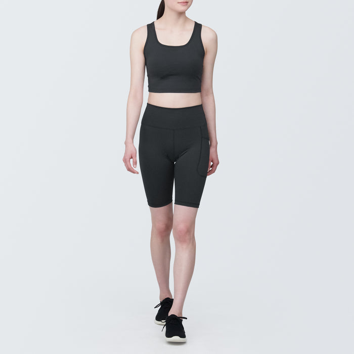 Muji Quick Dry Biker Kurze Hose Damen Schwarz | TT9B2E30U