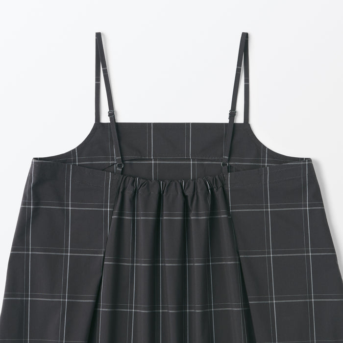 Muji Quick Dry Broadcloth Patterned Camisole Kleid Damen Schwarz | TS7B7T53D