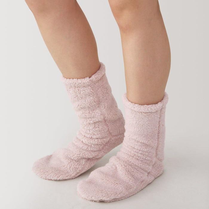 Muji Right Angle Boa Fleece Cozy Socken Herren Weiß | SV2J4I21U
