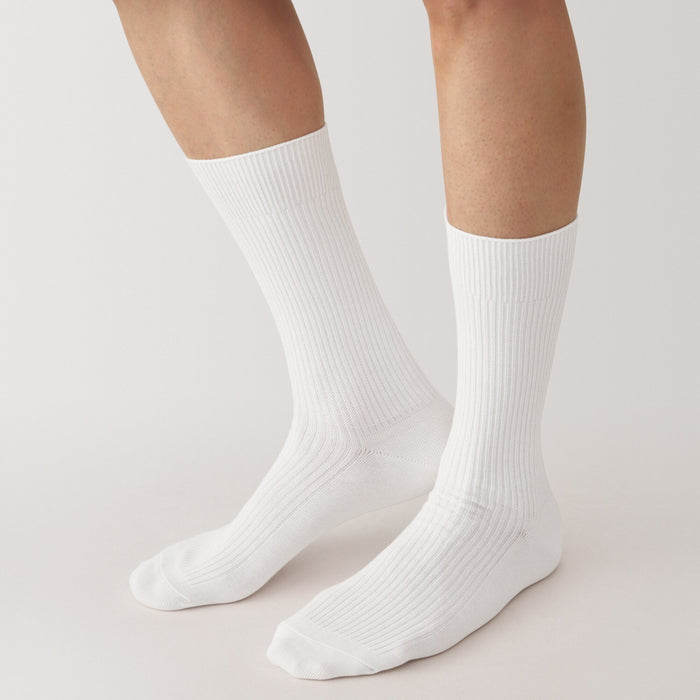 Muji Right Angle Ribbed Socken Damen Schwarz | OE5Y4L42C