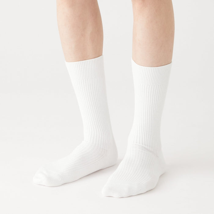 Muji Right Angle Ribbed Socken Damen Schwarz | OE5Y4L42C