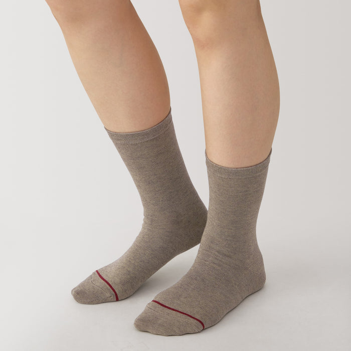 Muji Right Angle Warm Cotton Blend Crew Socken Damen Weiß | SD4K2F78X