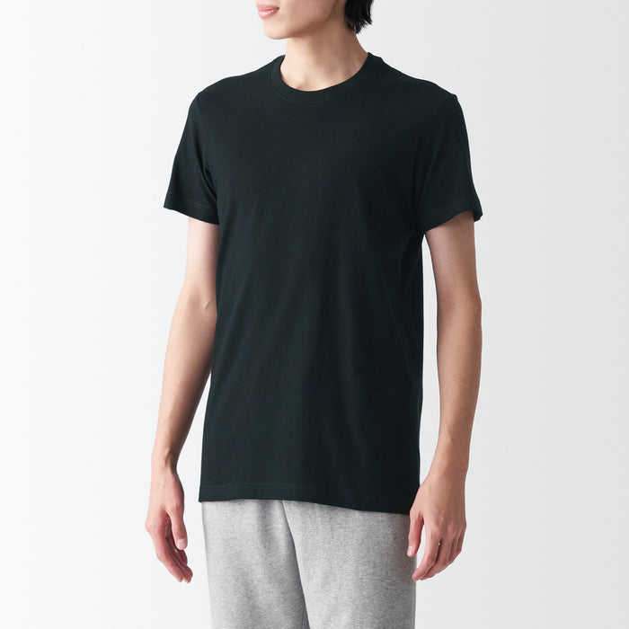 Muji Side Seamless Jersey Crew Neck Short Sleeve T-shirts Herren Schwarz | SZ6N1S13W
