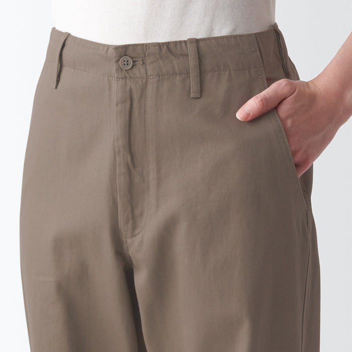 Muji Slub Yarn Chino Regular Hose Herren Braun | MB6E4W07B